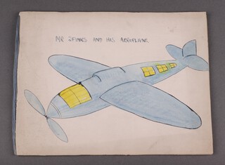A personal handwritten and drawn story book "Mr Spinks and His Aeroplane"