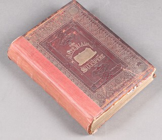 Knight Charles, "The Works of Shakespeare" with notes, Imperial edition with illustrations on steel, volume 2, London Virtue & Co., bound in blind tooled red leather with gilt decoration, folio