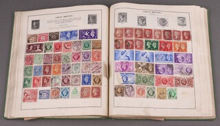 A green Standard album of used GB and world stamps Victoria to Elizabeth II - Germany, Denmark 