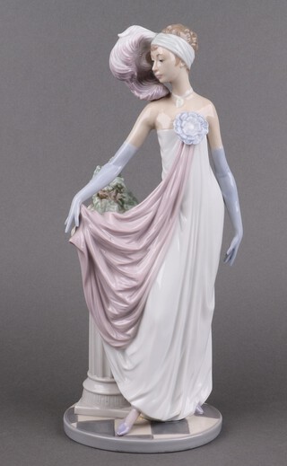 A Lladro porcelain figure, Socialite of The 1920's 5293, 33cm 
