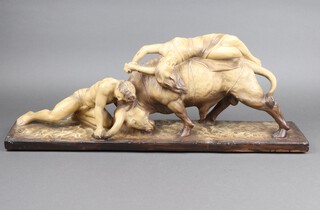 After Arnova, a plaster figure "Rape of Europa" the back incised 672 29cm h 