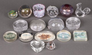 Twelve various paperweights 
