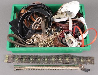 A collection of fashion belts