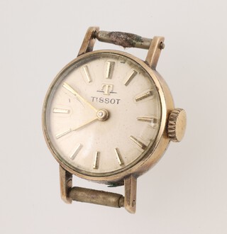 A lady's Tissot wristwatch, the movement signed C H S. Tissot and Fils Swiss no.5158670, contained in a chrome and gold plated case, case no.11212 (the watch is not running) 