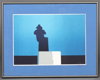 Anthony Blake, limited edition silk screen no. 6/140 by Gina Holland from a photographic original 25cm x 35cm, together with a letter from the artist to the reverse 