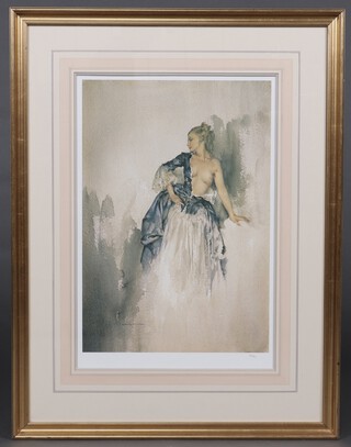 William Russell Flint, a limited edition coloured print "Ray" no.63/85, with blind proof stamp 58cm x 39cm 