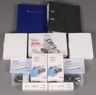 A Model Railway Lenz Digital Command Control (DCC) complete boxed set and accessories.  Lenz Set 02 (LH200 Engineerâ€™s Throttle and LV101 Power Station), LH90 Engineerâ€™s Throttle, 2 x TR100 Power Transformers, LI101F Computer Interface, 2 x LS150 Accessory Decoders and 2 x LA152 x PressNet Adaptors, all boxed

