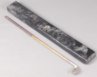 A 1916 Niblick The Stewart Clay Pipe golf club, with certificate, boxed 