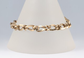 A 9ct gold bracelet 20cm, 19.4g