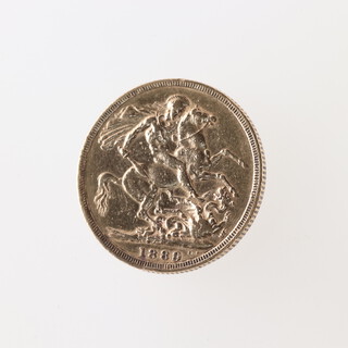 A Victoria 1889 gold sovereign