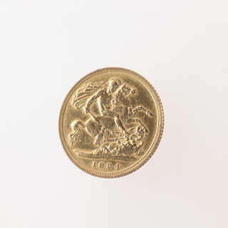 A Victoria 1894 gold half sovereign