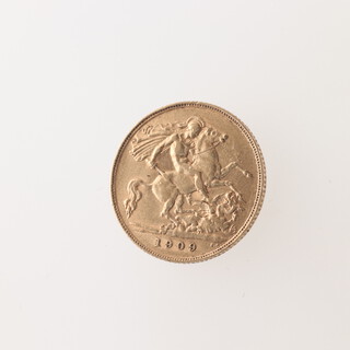 An Edward VII 1909 gold half sovereign