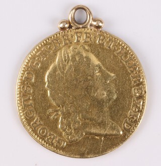 A George I 1715 gold guinea with pendant mount