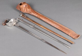 Henry Wilkinson Pall Mall, a George V Infantry officer's sword, the plain un-etched blade number 47416, complete with dress scabbard, leather dress knot, service dress scabbard and leather cloth carrying case marked C.E.E.P.  