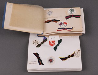 Two small albums containing various regimental letter head crests including Joint Services Mission Washington DC, Kings Troop Royal Horse Artillery, etc 