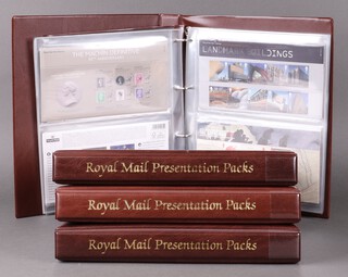 Four albums of GB Elizabeth II presentation stamps 