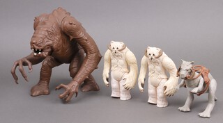Star Wars by Palitoy, a collection of original vintage creatures to include Rancour Monster, Tam Tam and 2 Wampas