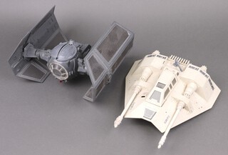 Star Wars by Palitoy, a vintage 1979 Darth Vada TIE Fighter together with a snow speeder (missing cable) 