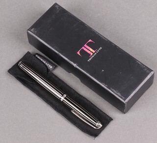 A Thomas Lyte fountain pen in a 925 silver and enamel case 