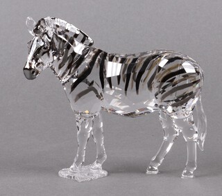 A Swarovski Crystal Collectors Club 2021 annual figure of a Zebra 12cm, boxed 