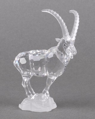 A Swarovski Crystal  2002 figure of a standing Ibex 11cm, boxed 