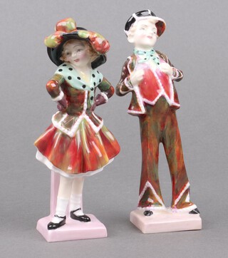 A pair of Royal Doulton figures - Pearly Boy HN2035 and Pearly Girl HN2036 14cm 