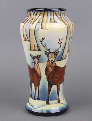Sandra Dance for Moorcroft, a Wild Highlanders pattern limited edition vase no. 30/350, 25cm 