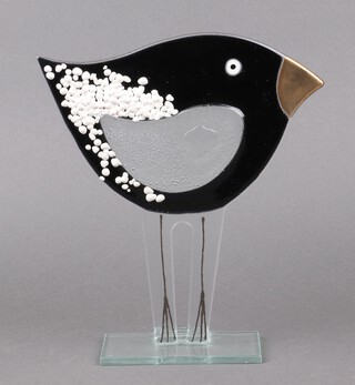 Aneta Pawlowska, a glass figure of a blackbird 23cm 