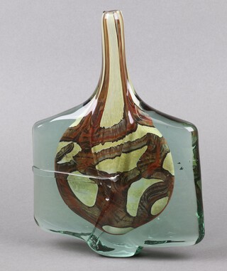 A Mdina hammer head vase marked Mdina 1980 25cm 
