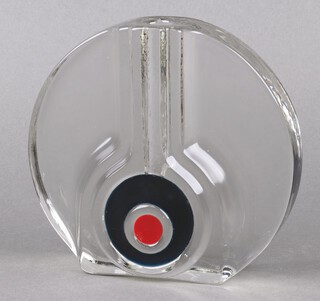 De Flander, an arch shaped Art Glass vase 18cm base marked De Flander 1.61