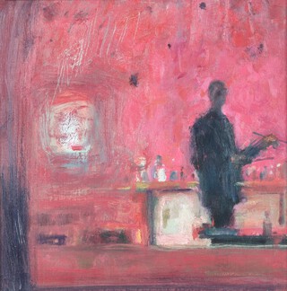 **David Cobley (British, b.1954), "In the Pink", oil on canvas, signed verso, 29cm x 29cm, within a painted wood and gilt frame. Provenance: Rob Whittle Fine Art.**Please note that Artists Resale Rights may be payable on this lot 