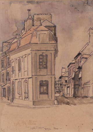 Walter Richard Sickert (British, 1860-1942), "Le Pollet, Dieppe", ink with watercolour, signed, titled and dated 1900, 27cm x 19.5cm, within a stained wood frame. Provenance: Private collection, USA before 1993; Christieâ€™s Modern British & Irish Art, 21st March 2018, lot no.109.