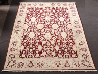 A white and brown ground Turkish Ziegler rug 361cm x 280cm 