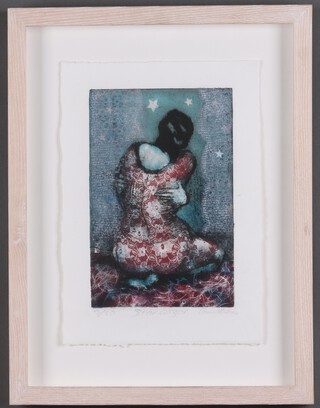 Corinna Button, limited edition coloured print "Star Gazer" no.3/50, 33cm x 23cm 