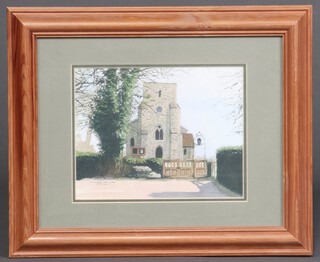 Brian Lewis, watercolour drawing "St Michaels Chart Sutton" 18cm x 23cm  