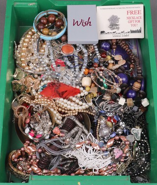A collection of costume jewellery including necklaces, bangles etc