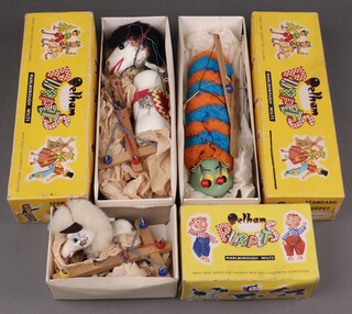 Three boxed Pelham puppets - Horse, Caterpillar and Foal 
