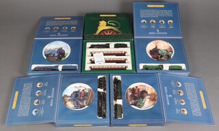 Four Hornby Royal Doulton Time of Change 50th Anniversary Collectors plates and locomotives - Sir Roland Matthew, Tonbridge, Henry VI, City of St Albans and a Hornby OO gauge special presentation edition Great British Trains Liverpool 
