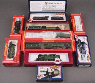 Two Hornby OO gauge locomotives  a 4-6-0 LNER Springbok 1000 in R320 West Country Exeter (limited edition) box, R042 Royal Lancer, a Branch Line locomotive and tender Item no. 31-850, 2 ditto tank engines 31-603 and 31-050, 3 Hornby OO gauge tank engines R504, R2093A, R316, a Dapol tank engine and an LNER locomotive and tender Cheshire, all boxed 