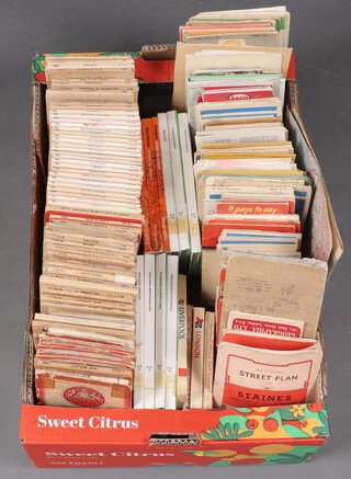 A collection of Ordnance Survey road maps including OS 1/4" maps - The Border and North Midlands and Lincolnshire, contained in 2 boxes 