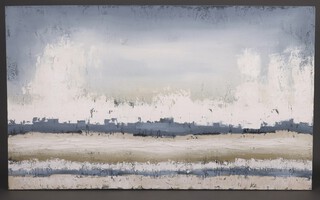 Sarah Brooke, a large oil on canvas "Middle of Nowhere" 121cm x 204cm, unframed 