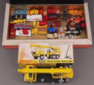 A Dinky 980 Coles Hydra Truck 150T boxed, together with a collection of various Husky model cars 
