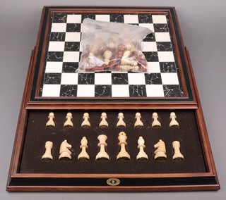 The World Chess Federation turned Staunton pattern chess set and board 
