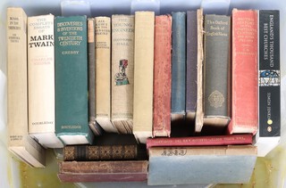 Goldsmiths "History of Earth and Animated Nature" volumes I and II, half leather bound and other books 