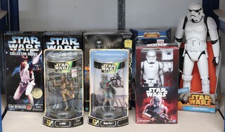 Star Wars, a collection of post 90s posable figures to include Luke Skywalker and Tie Fighter Pilot by Kenner, At-ST Driver by Hasbro, Episode 1 C-3PO, Force Awakens Flame Trooper, Stormtrooper by Jakks, C-3PO and Boba Fett by Epic Force (not guaranteed complete)
