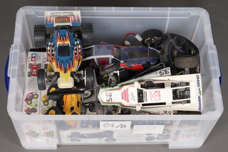 A collection of Tamaya remote controlled and other vehicles to include Flying Wheel, Baja Champ, Grasshopper (not guaranteed complete)