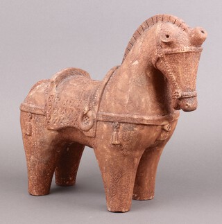 A Tang style terracotta figure of a horse 36cm 