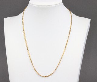 A gold marked 750 fine gold chain 42cm, 4.7g 