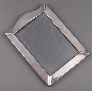 A plain silver easel photograph frame Birmingham 1923 by Henry Matthews 18cm h x 13cm w 