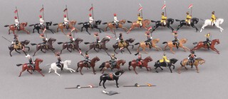 A collection of Britains figures including 5 Egyptian Cavalry (regiments of all nations), 4 Skinners Horse and other cavalry regiments 